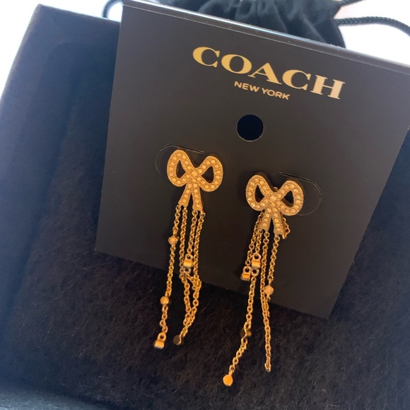 Coach Earrings with box and jewelry bag - Picture 2 of 2